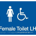 Customize ABS Braille Signs Unisex Toilet